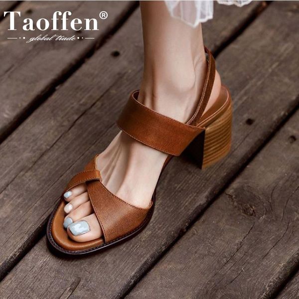 sandals taoffen women real leather round tor summer shoes for fashion casual high heels ladies footwear size 34-40, Black
sandals taoffen women real leather round tor summer shoes for fashion casual high heels ladies footwear size 34-40, Black