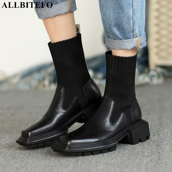 boots allbitefo square toe waterproof shoes soft genuine leather women motocycle autumn fashion girls ankle, Black
boots allbitefo square toe waterproof shoes soft genuine leather women motocycle autumn fashion girls ankle, Black