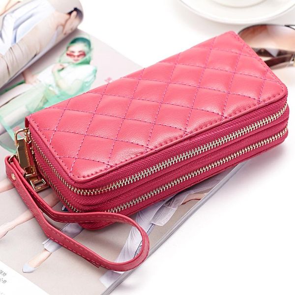 wallets fashion genuine leather women long wallet ladies functional 2 zippers purse multi pocket card holder coin femal cash bag, Red;black
wallets fashion genuine leather women long wallet ladies functional 2 zippers purse multi pocket card holder coin femal cash bag, Red;black