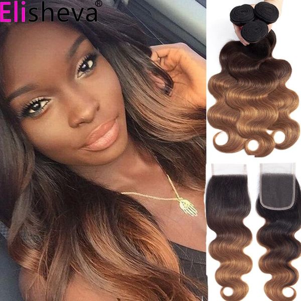 human hair bulks elisheva ombre bundles with closure 1b/4/30 three tone peruvian bodywave nonremy, Black
human hair bulks elisheva ombre bundles with closure 1b/4/30 three tone peruvian bodywave nonremy, Black