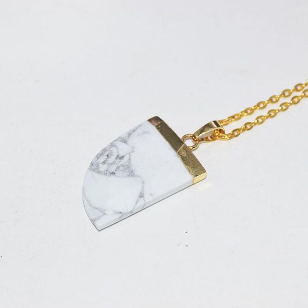 pendant necklaces fashion jewelry white turquoises horn chain necklace male 2021 gold cap marble gem howlite stone point for men, Silver
pendant necklaces fashion jewelry white turquoises horn chain necklace male 2021 gold cap marble gem howlite stone point for men, Silver