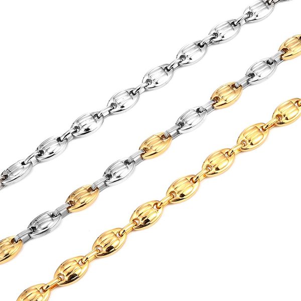 gold color puffed mariner bracelet necklace hip hop punk chain french coffee bean jewelry, Silver
gold color puffed mariner bracelet necklace hip hop punk chain french coffee bean jewelry, Silver