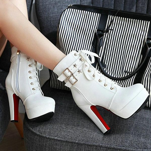 boots white black women thick soled ankle fashion autumn winter ladies 12cm square root straps with zipper rivets
boots white black women thick soled ankle fashion autumn winter ladies 12cm square root straps with zipper rivets