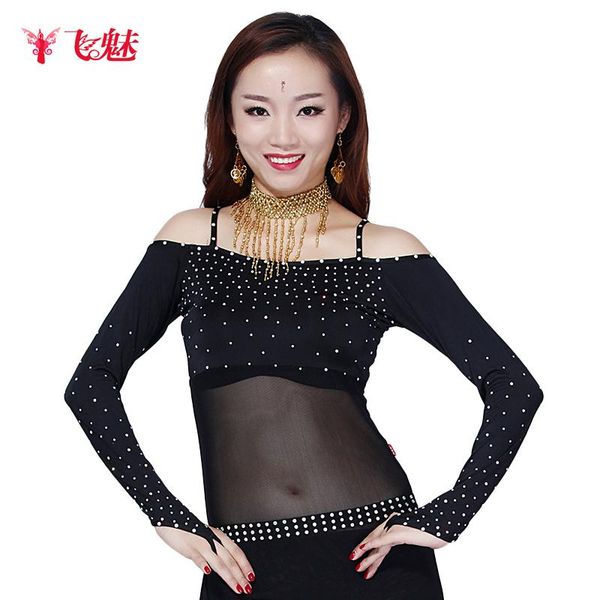 women's belly dance costume long-sleeved drilling dancing clothes strapless suspenders stage wear, Black;red
women's belly dance costume long-sleeved drilling dancing clothes strapless suspenders stage wear, Black;red