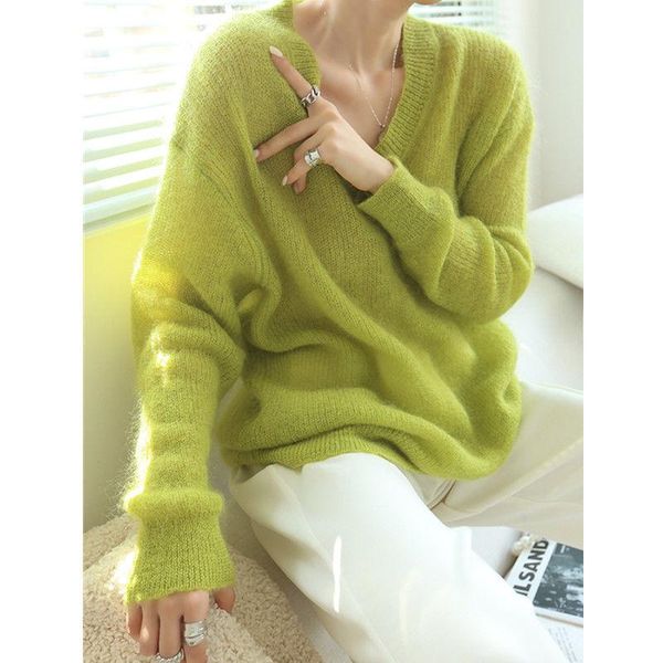 women's sweaters women 2022 autumn winter knitted thick warm oversized sweater female v neck long sleeve casual loose pullovers i155, White;black
women's sweaters women 2022 autumn winter knitted thick warm oversized sweater female v neck long sleeve casual loose pullovers i155, White;black