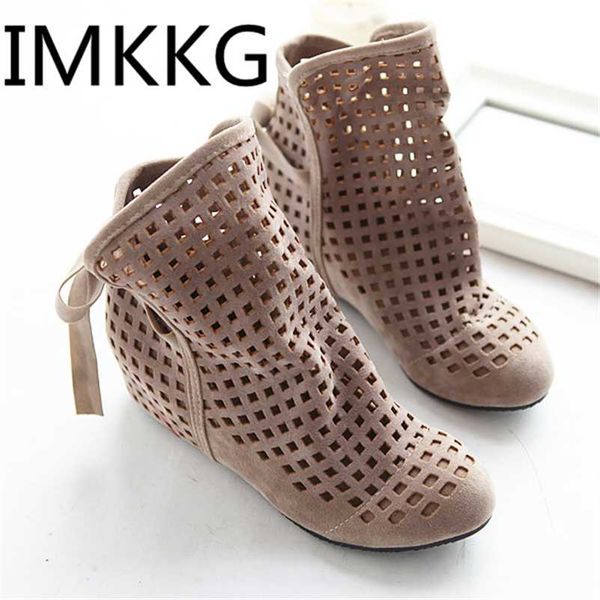 big size 34-43 women's summer boots flat low hidden wedges cutout women boots ladies dress casual shoes cute flock v227 211006, Black
big size 34-43 women's summer boots flat low hidden wedges cutout women boots ladies dress casual shoes cute flock v227 211006, Black