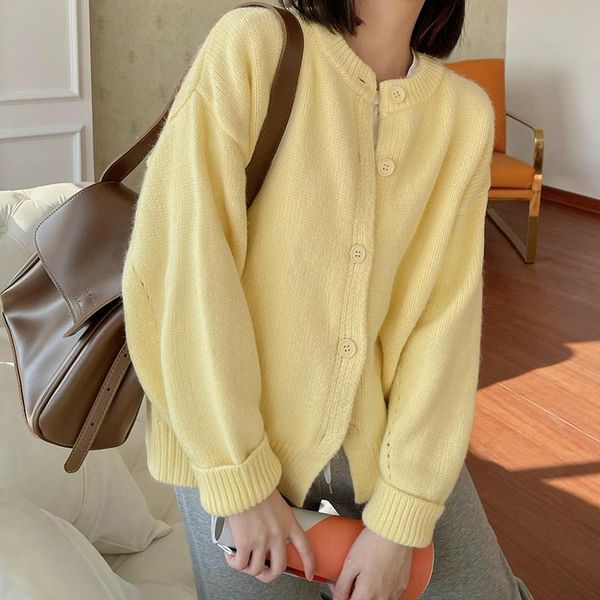 women's knits & tees women cardigan pink sweaters solid o-neck vintage soft knitted 2021 autumn winter clothes casual korean outwears, White
women's knits & tees women cardigan pink sweaters solid o-neck vintage soft knitted 2021 autumn winter clothes casual korean outwears, White