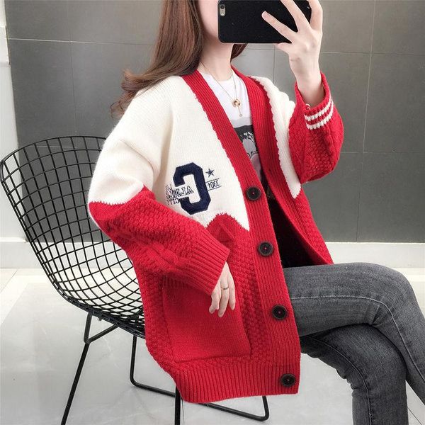 women's knits & tees 2021 clothing early spring korean loose net red knitted cardigan and autumn lazy style sweater coat, White
women's knits & tees 2021 clothing early spring korean loose net red knitted cardigan and autumn lazy style sweater coat, White