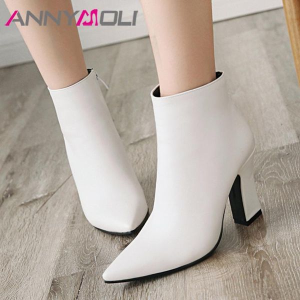 boots annymoli extreme high heel woman pointed toe ankle chunky short zip ladies shoes autumn winter white 46, Black
boots annymoli extreme high heel woman pointed toe ankle chunky short zip ladies shoes autumn winter white 46, Black