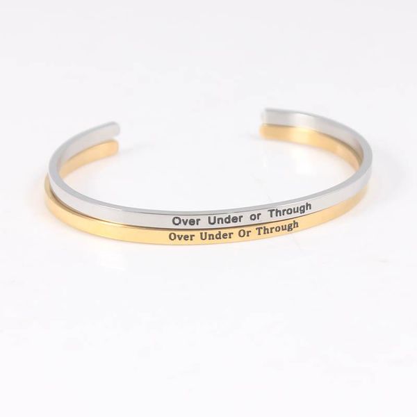 bangle trendy bracelets for women,stainless steel engraved positive mantra quote over under or through cuff graduation her, Black
bangle trendy bracelets for women,stainless steel engraved positive mantra quote over under or through cuff graduation her, Black