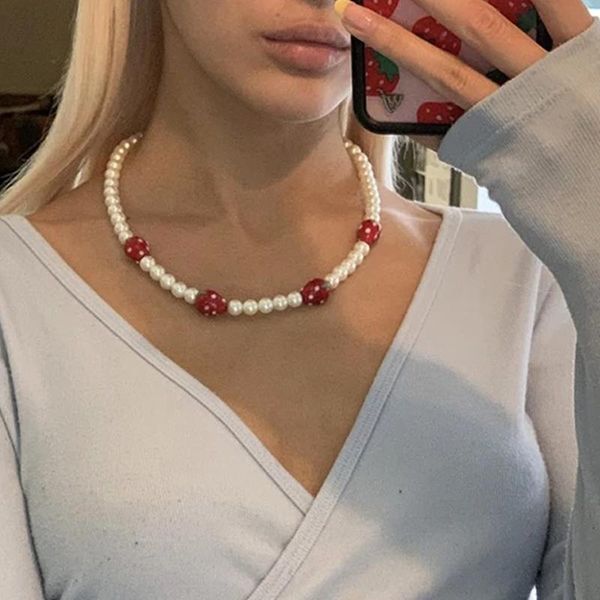 chokers 2021 fashion cute mushroom natural freshwater pearl necklace for women handmade beaded choker korean ins style jewelry, Golden;silver
chokers 2021 fashion cute mushroom natural freshwater pearl necklace for women handmade beaded choker korean ins style jewelry, Golden;silver