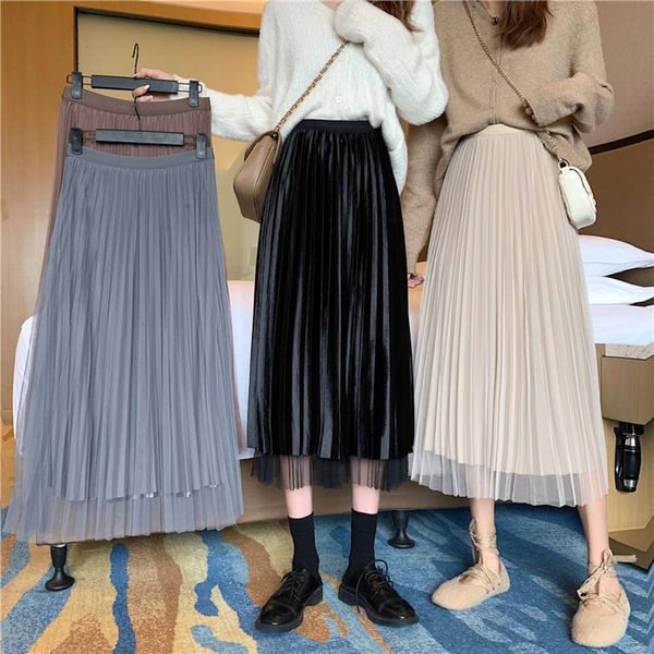 casual dresses dress autumn and winter women's velvet mesh with half length skirt on both sides 2bj8, Black;gray
casual dresses dress autumn and winter women's velvet mesh with half length skirt on both sides 2bj8, Black;gray