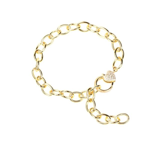 charm bracelets eyika punk gold link chain bracelet with zircon heart spring clasp for women men statement metal bangle trend femme jewelry, Golden;silver
charm bracelets eyika punk gold link chain bracelet with zircon heart spring clasp for women men statement metal bangle trend femme jewelry, Golden;silver