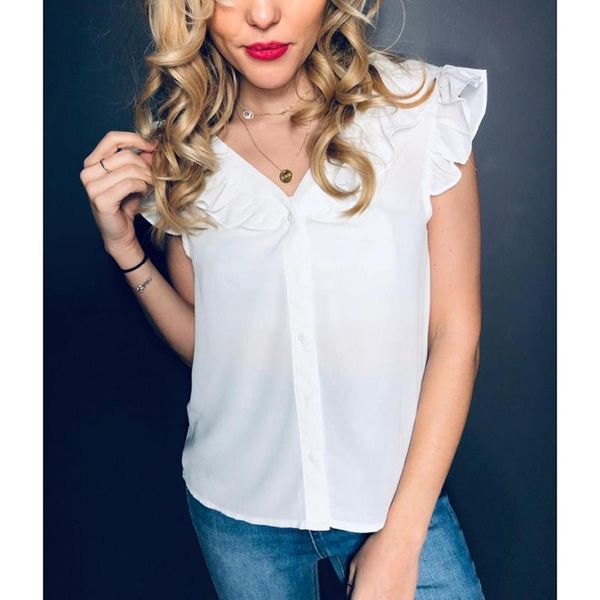 women sleeveless blouses ladies summer casual v neck lace patchwork solid loose chiffon blusa femme clothing sj2390c women's & shirts, White
women sleeveless blouses ladies summer casual v neck lace patchwork solid loose chiffon blusa femme clothing sj2390c women's & shirts, White