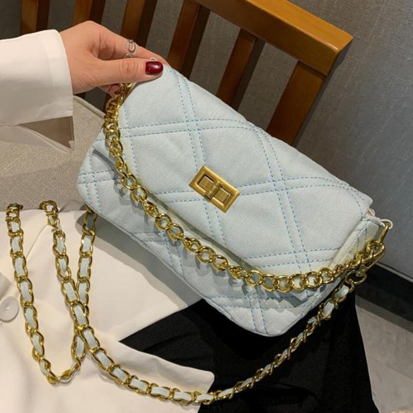evening bags lattice square underarm bag 2021 high-quality denim women's designer handbag chain shoulder messenger
evening bags lattice square underarm bag 2021 high-quality denim women's designer handbag chain shoulder messenger