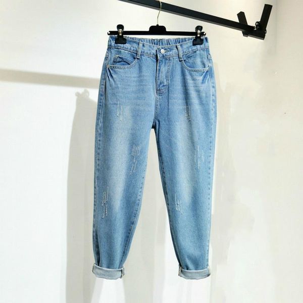 women's jeans streetwear ripped for women high waist plus size denim harem trousers mujer vintage casual pant, Blue
women's jeans streetwear ripped for women high waist plus size denim harem trousers mujer vintage casual pant, Blue
