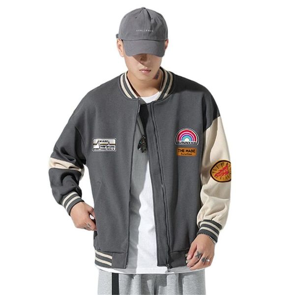 men's jackets jacket plus size autumn sports baseball uniform, Black;brown