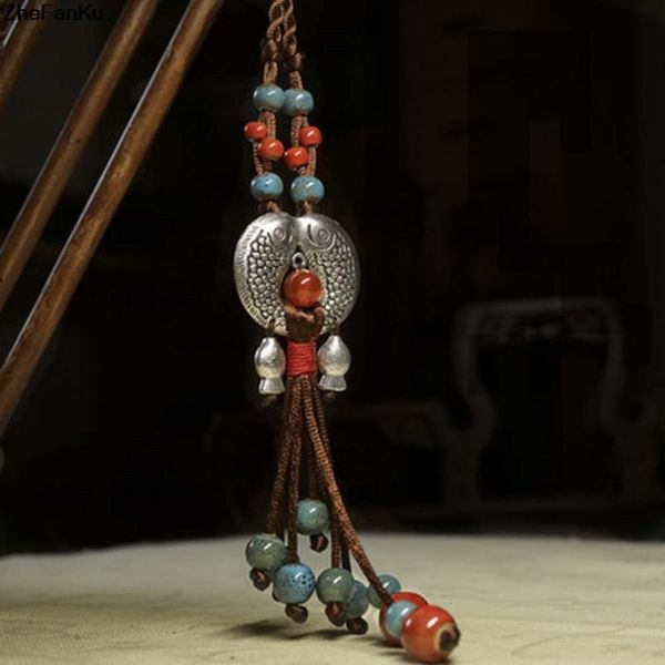 tibetan silver fish pendant necklace long sweater chain ceramic beads tassel women vintage jewelry necklaces
tibetan silver fish pendant necklace long sweater chain ceramic beads tassel women vintage jewelry necklaces