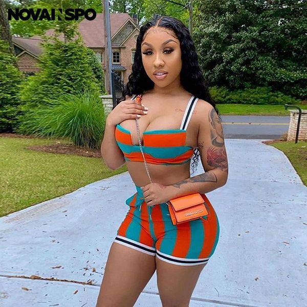 women's tracksuits novainspo color blocking stripe printing cropped and shorts sets casual fitness sportswear two piece summer slim co, Gray
women's tracksuits novainspo color blocking stripe printing cropped and shorts sets casual fitness sportswear two piece summer slim co, Gray