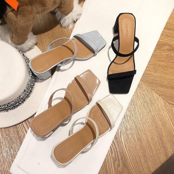 summer slippers med heels party mules shoes ladies 2021 women slides fashion female concise pu, Black
summer slippers med heels party mules shoes ladies 2021 women slides fashion female concise pu, Black