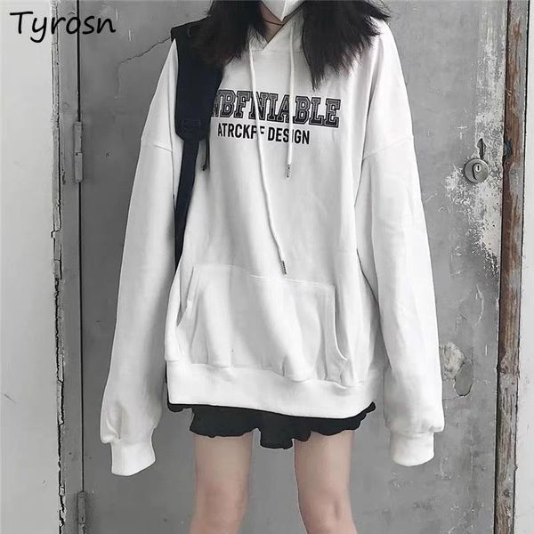 women's hoodies & sweatshirts with hat women harajuku front pockets streetwear ulzzang loose all-match chic outwear teens letter printi, Black
women's hoodies & sweatshirts with hat women harajuku front pockets streetwear ulzzang loose all-match chic outwear teens letter printi, Black