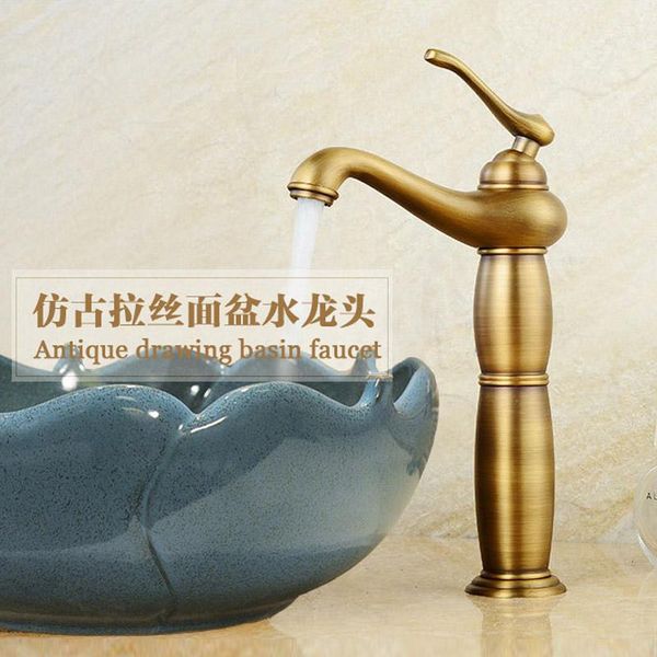 european antique brass faucet basin and cold water tap bathroom wash basin faucet brass heightened single handle
european antique brass faucet basin and cold water tap bathroom wash basin faucet brass heightened single handle
