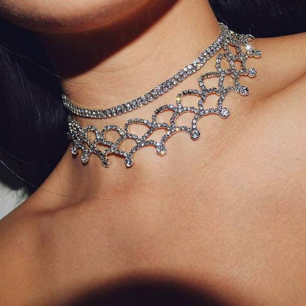 chains stonefans vintage hollow rhinestone choker necklace accessories festival gift crystal chain collar jewelry wholesale, Silver
chains stonefans vintage hollow rhinestone choker necklace accessories festival gift crystal chain collar jewelry wholesale, Silver