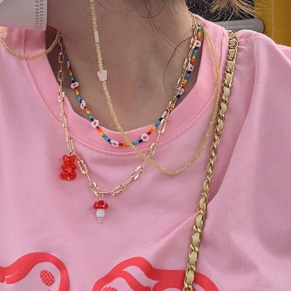 chains transparent resin gummy bear mushroom pendant choker necklace for women girls cartoon red jelly link chain jewelry, Silver
chains transparent resin gummy bear mushroom pendant choker necklace for women girls cartoon red jelly link chain jewelry, Silver