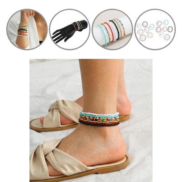 bangle colorful lady handmade contrast color beads anklets bracelets for vacation, Black
bangle colorful lady handmade contrast color beads anklets bracelets for vacation, Black