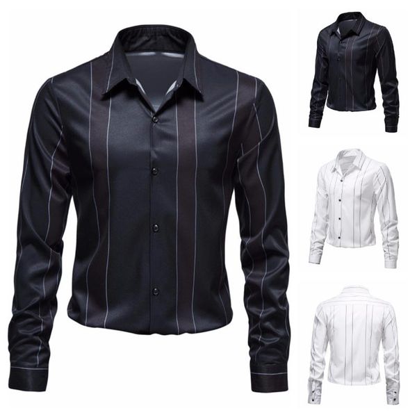 men's casual shirts eu size 2022 fashion trend long-sleeved shirt business office dress party plus, White;black
men's casual shirts eu size 2022 fashion trend long-sleeved shirt business office dress party plus, White;black