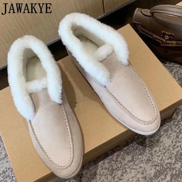 boots jawakye real suede leather ankle women high slip on wool fur snow winter comfortable round toe flat shoes, Black
boots jawakye real suede leather ankle women high slip on wool fur snow winter comfortable round toe flat shoes, Black