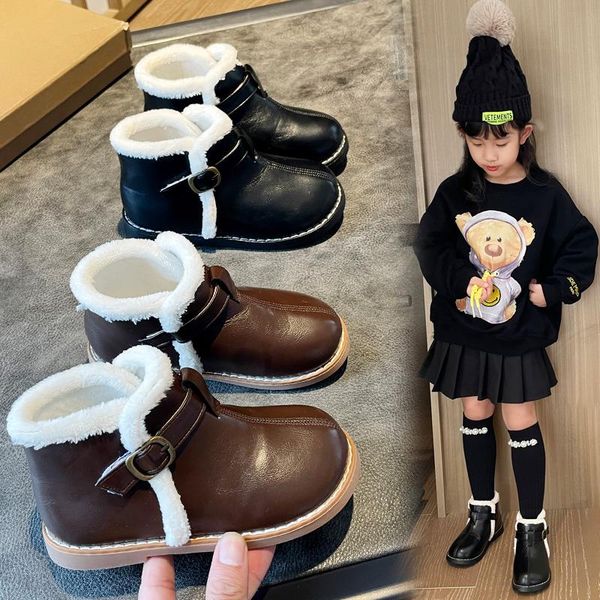 boots winter children warm plush patent leather girls brown snow fur ankle infant toddler shoes kids short boot, Black;grey
boots winter children warm plush patent leather girls brown snow fur ankle infant toddler shoes kids short boot, Black;grey