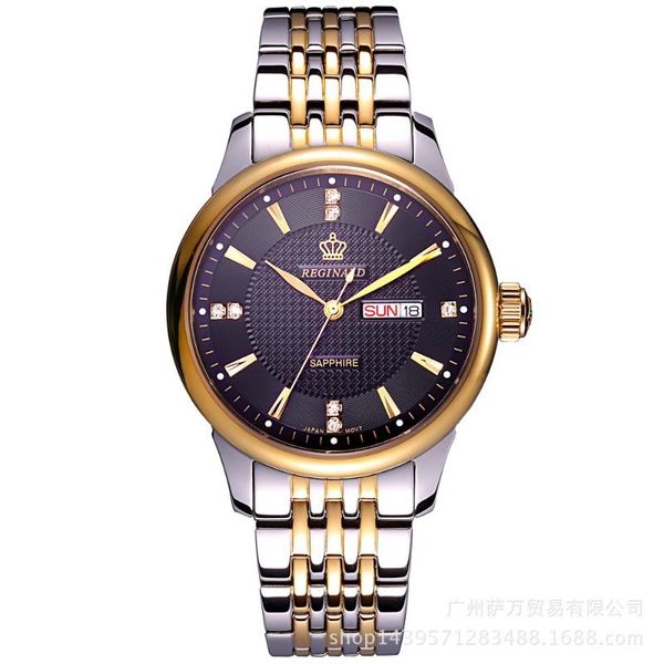 wristwatches 2021 hk reginald brand mens watches luxury quartz waterproof stainless steel strap auto date male clock gold relojes para hombr, Slivery;brown
wristwatches 2021 hk reginald brand mens watches luxury quartz waterproof stainless steel strap auto date male clock gold relojes para hombr, Slivery;brown