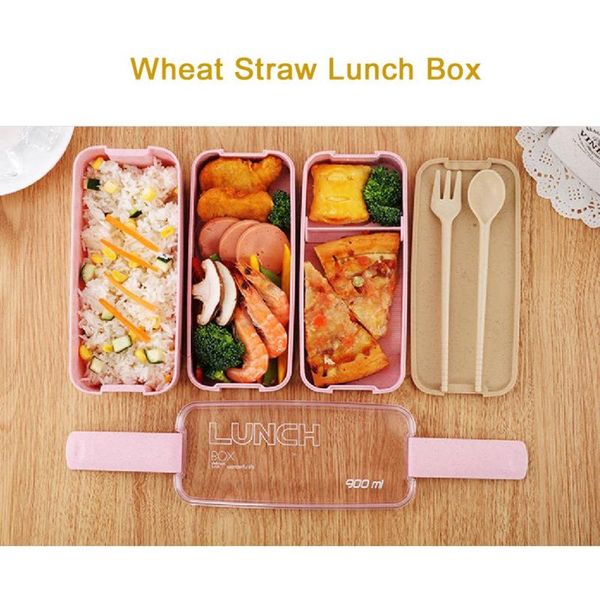 dinnerware sets 900ml portable healthy material lunch box 3 layer wheat straw bento boxes microwave storage container foodbox
dinnerware sets 900ml portable healthy material lunch box 3 layer wheat straw bento boxes microwave storage container foodbox