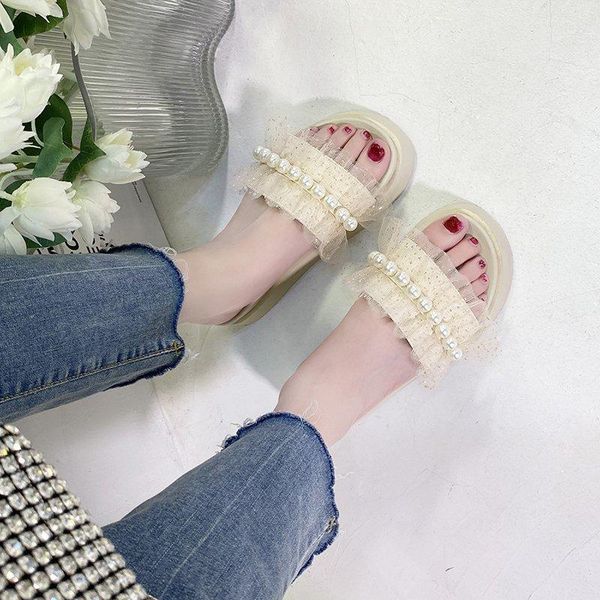 slippers pearl women platform thick sole slides summer vacation beach open toe black beige zapatos mujer
slippers pearl women platform thick sole slides summer vacation beach open toe black beige zapatos mujer