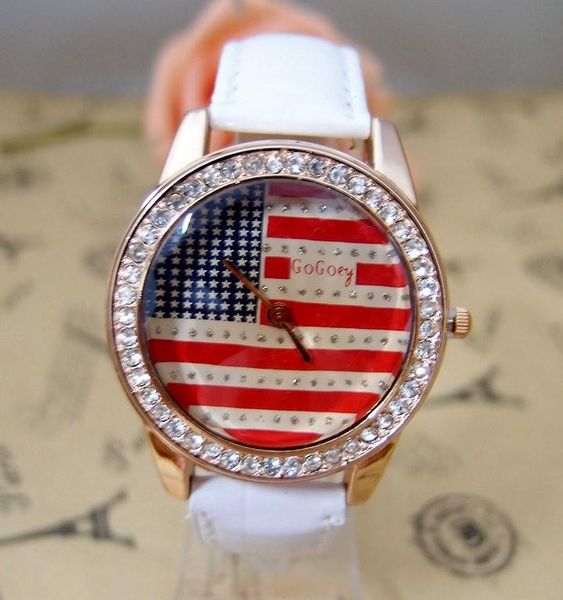 wristwatches s fashion us flag watch women ladies crystal dress quartz wrist relogio feminino go058, Slivery;brown
wristwatches s fashion us flag watch women ladies crystal dress quartz wrist relogio feminino go058, Slivery;brown