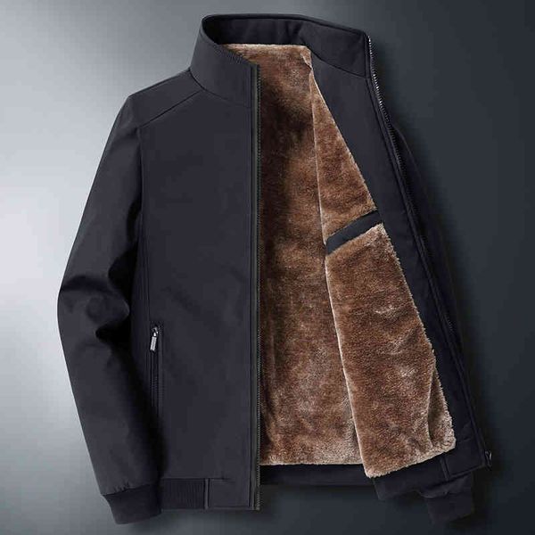 plush coat winter new middle-aged and elderly stand collar thickened warm et men's father's casual cloth, Black
plush coat winter new middle-aged and elderly stand collar thickened warm et men's father's casual cloth, Black