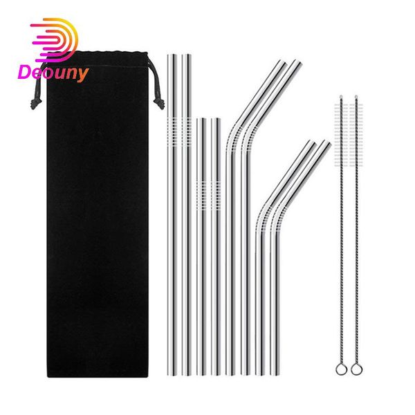 drinking straws deouny stainless steel metal straw bulk 8 set reusable with 2 cleaning brush 1 velvet case bar accessories
drinking straws deouny stainless steel metal straw bulk 8 set reusable with 2 cleaning brush 1 velvet case bar accessories