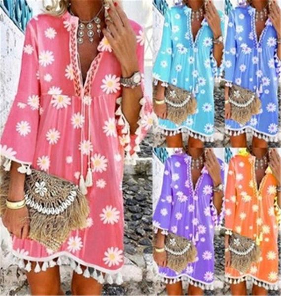 casual daisy flower printing dress women strap loose tassel pom deep v neck boho high waist plus size 5xl dresses, Black;gray
casual daisy flower printing dress women strap loose tassel pom deep v neck boho high waist plus size 5xl dresses, Black;gray