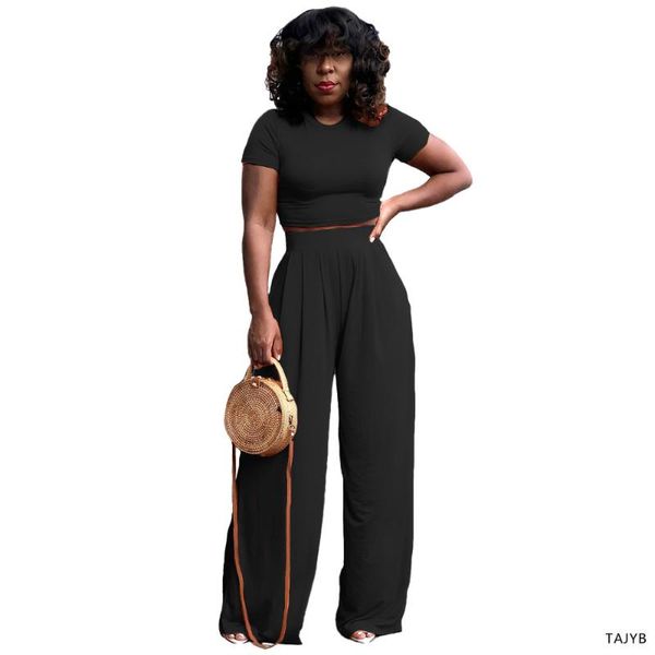 summer style female women's wide leg pants t-shirt fashion casual two-piece suit polos, White
summer style female women's wide leg pants t-shirt fashion casual two-piece suit polos, White