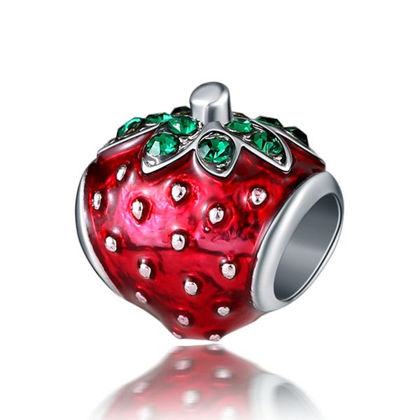 1pcs cute strawberry pendant diy beads adapting to original pandora charm bracelet ladies jewelry making gifts, Silver
1pcs cute strawberry pendant diy beads adapting to original pandora charm bracelet ladies jewelry making gifts, Silver