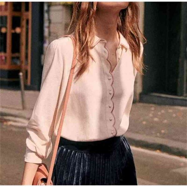 shirt 2021 spring wave embroidery craft sand wash double crepe 100% silk women blouses 0pbd, White
shirt 2021 spring wave embroidery craft sand wash double crepe 100% silk women blouses 0pbd, White