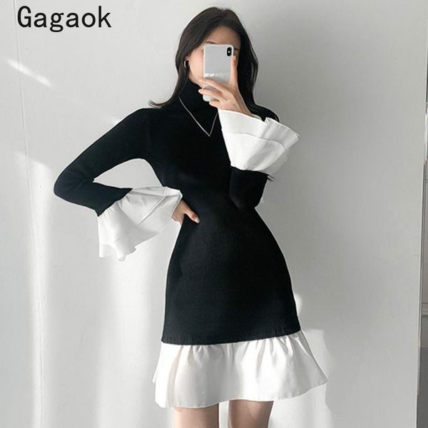 gagaok women patchwork dress 2021 spring autumn office lady butterfly sleeve turtleneck mini dresses chic bodycon vestidos casual, Black;gray
gagaok women patchwork dress 2021 spring autumn office lady butterfly sleeve turtleneck mini dresses chic bodycon vestidos casual, Black;gray