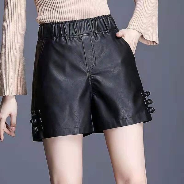 women's shorts fall winter women casual vintage buttons stretchy high waisted black pu leather , woman autumn 4xl 5xl, White;black
women's shorts fall winter women casual vintage buttons stretchy high waisted black pu leather , woman autumn 4xl 5xl, White;black