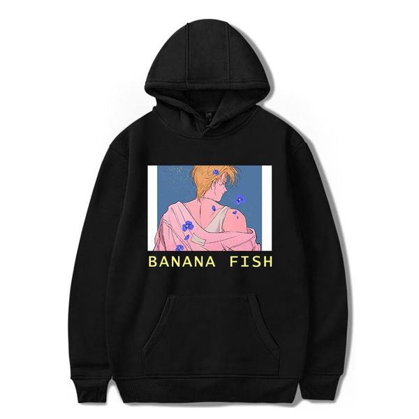 men's hoodies & sweatshirts banana fish fashion anime hoodie ash lynx harajukusweatshirt pullover cool clothes streetwear, Black 
men's hoodies & sweatshirts banana fish fashion anime hoodie ash lynx harajukusweatshirt pullover cool clothes streetwear, Black
