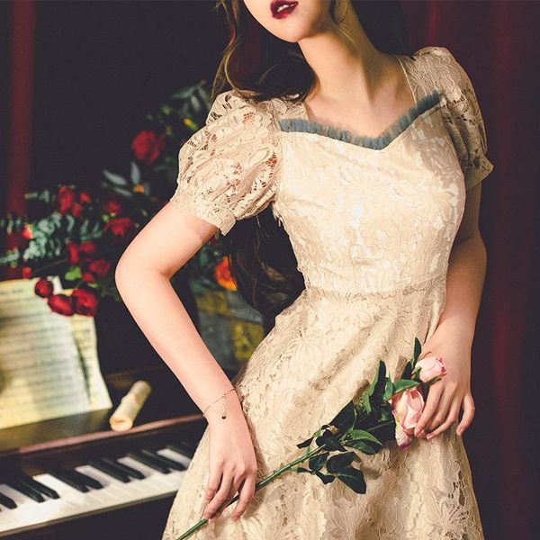 casual dresses 2021 court retro style dress women bowknot a-line elegant lace fairy high waist french vintage wedding events, Black;gray
casual dresses 2021 court retro style dress women bowknot a-line elegant lace fairy high waist french vintage wedding events, Black;gray