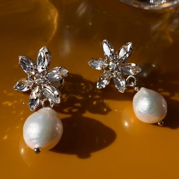 dangle & chandelier fashion retro elegant exquisite high-end bright flower freshwater pearl earrings temperament women, Silver
dangle & chandelier fashion retro elegant exquisite high-end bright flower freshwater pearl earrings temperament women, Silver