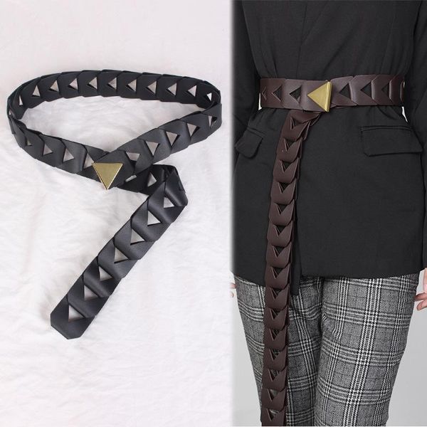 belt triangle hollow decorative personality concave shape waist women belts, Black;brown
belt triangle hollow decorative personality concave shape waist women belts, Black;brown