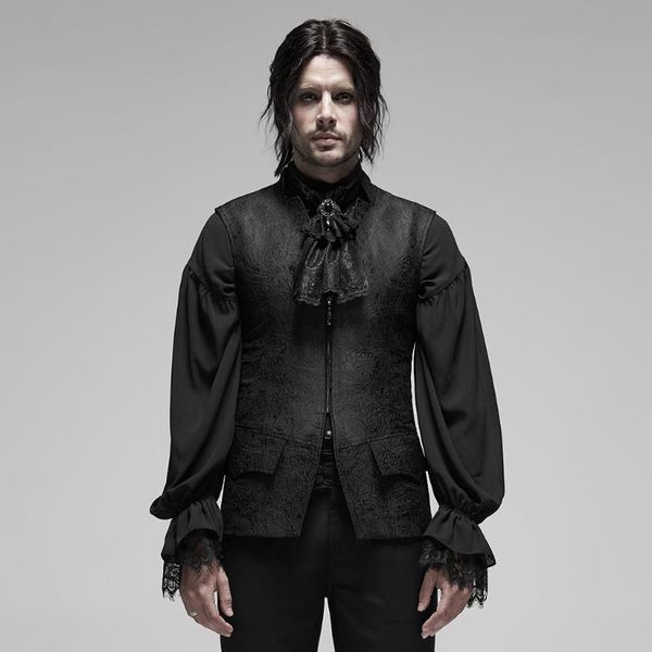 men's vests punk rave men rococo jacquard vest gothic retro simple style hollow out the back sleeveless gentleman waistcoat, Black;white
men's vests punk rave men rococo jacquard vest gothic retro simple style hollow out the back sleeveless gentleman waistcoat, Black;white