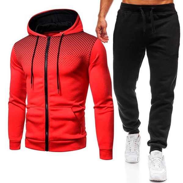 men's tracksuits suit gradient sportswear two piece dot slim classic zipper jacket + fashionable pants, Gray
men's tracksuits suit gradient sportswear two piece dot slim classic zipper jacket + fashionable pants, Gray